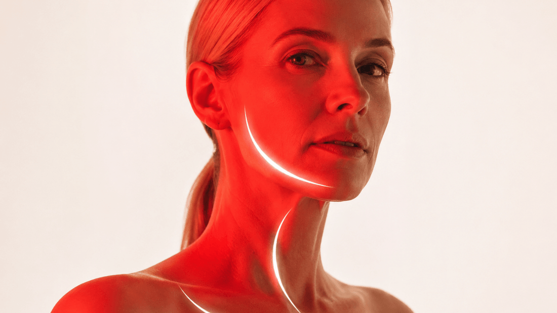 Woman red LED 