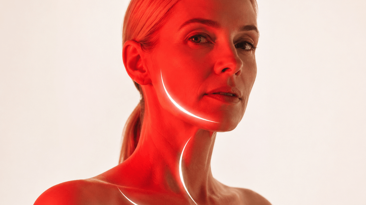 Woman red LED 