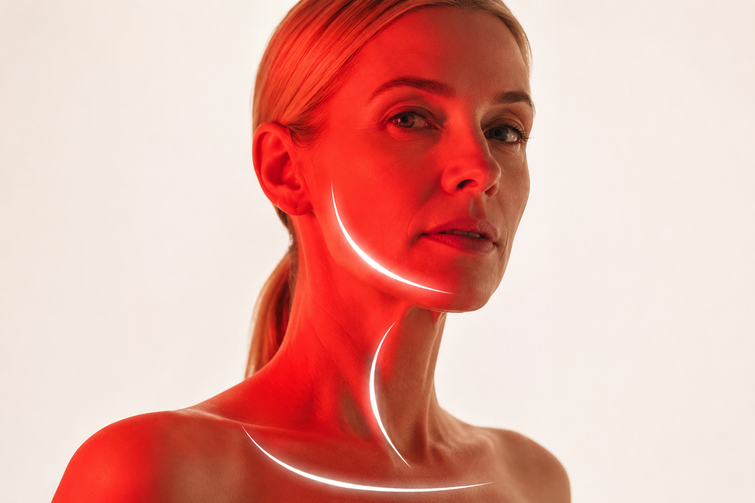 Woman red LED 