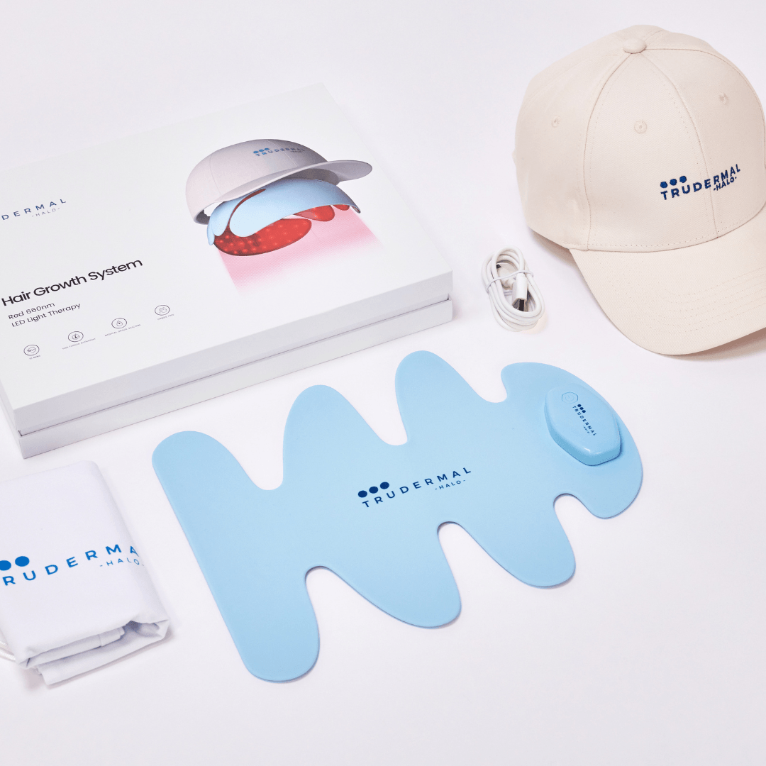 Trudermal Halo LED Hair Growth Cap in use